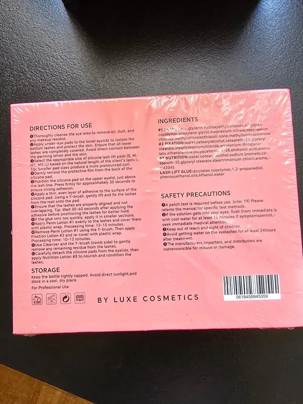 Subcategory selection for eyelash adhesive packaging